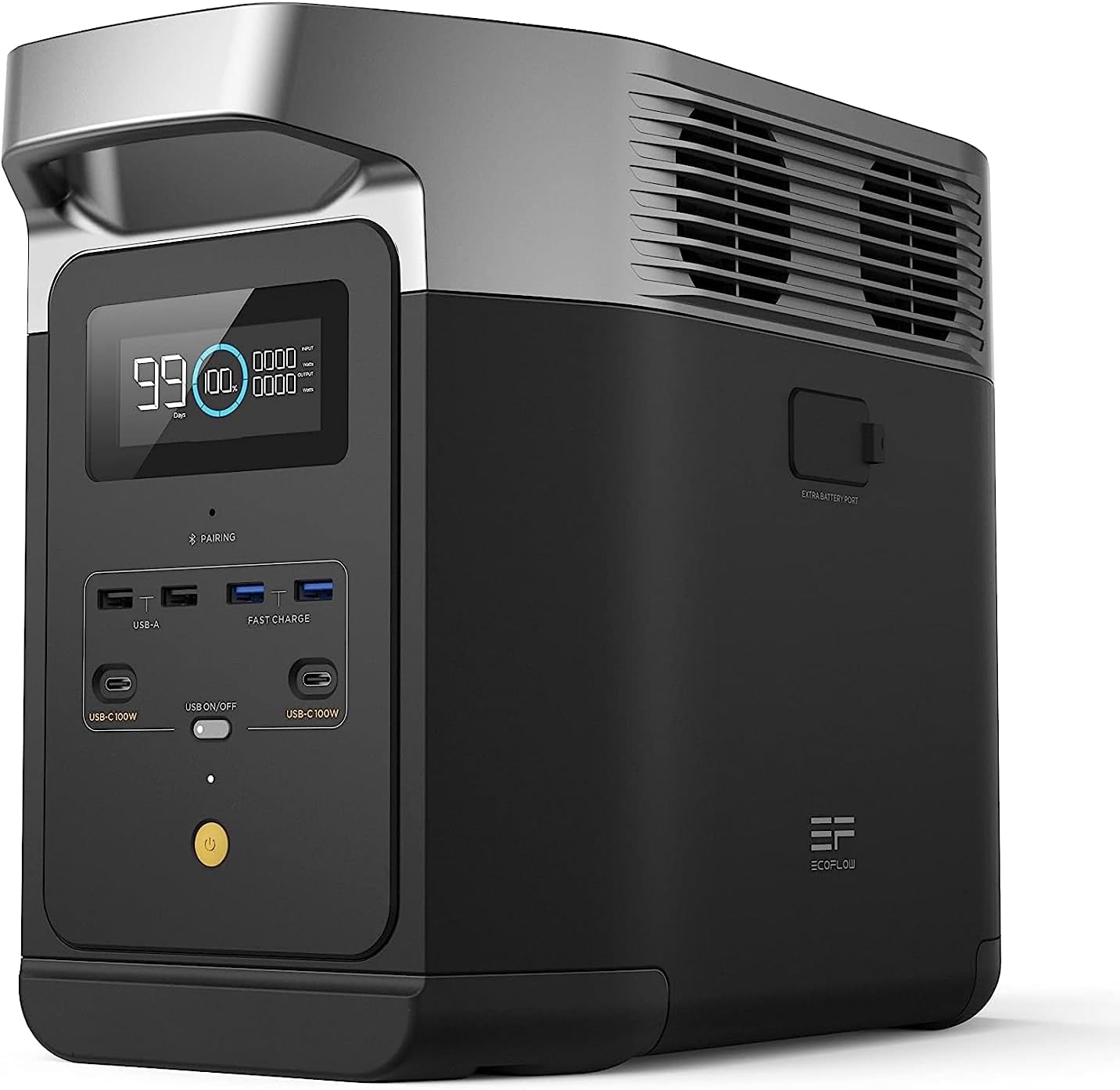 ECOFLOW DELTA 2 Portable Power Station, 1024Wh LFP Battery, 1800W AC Output, 0-80% in 1 Hour Fast Charging, Solar Generator for Home Backup